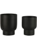 House Nordic 2-delige set: bloempotten "Fulda" zwart