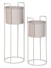 House Nordic 2-delige set: plantenstandaards "Rabo" beige