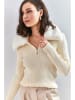 Bianco Lucci Sweter w kolorze kremowym