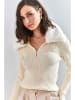 Bianco Lucci Sweter w kolorze kremowym