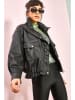 Bianco Lucci Kunstlederjacke in Schwarz