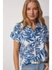 Happiness Istanbul Bluse in Creme/ Blau