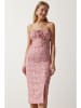 Happiness Istanbul Kleid in Rosa/ Weiß