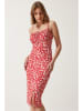 Happiness Istanbul Kleid in Rot/ Weiß