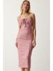 Happiness Istanbul Jurk lichtroze/wit