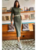 Olalook Strickkleid in Khaki