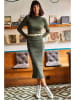 Olalook Strickkleid in Khaki