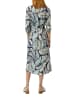 comma Kleid in Blau/ Beige