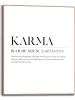 Orangewallz Ingelijste kunstdruk "Karma Power Words" - (B)40 x (H)50 cm