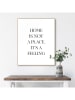 Orangewallz Gerahmter Kunstdruck "Home is a Feeling"