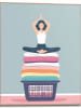 Orangewallz Ingelijste kunstdruk "Laundry Yoga" - (B)40 x (H)50 cm