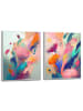 Orangewallz Druki artystyczne (2 szt.) "Painted Flowers" w ramce