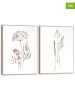 Orangewallz 2-delige set: ingelijste kunstdrukken "Dried Flowers & Grasses Set" - (H)40 cm