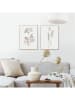 Orangewallz 2-delige set: ingelijste kunstdrukken "Dried Flowers & Grasses Set" - (H)40 cm