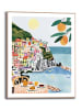 Orangewallz Ingelijste kunstdruk "Amalfi Coast" - (B)50 x (H)70 cm