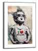 Orangewallz Ingelijste kunstdruk "Little Rebel" - (B)50 x (H)70 cm