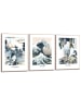 Orangewallz Druki artystyczne (3 szt.) "Hokusai Triptych" w ramce