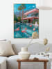 Orangewallz Gerahmter Kunstdruck "Flamingo Pool Party"
