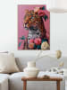 Orangewallz Gerahmter Kunstdruck "Floral Fashion Leopard Pink"