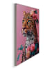 Orangewallz Ingelijste kunstdruk "Floral Fashion Leopard Pink" - (B)50 x (H)70 cm