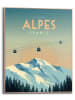 Orangewallz Ingelijste kunstdruk "Alpes France"
