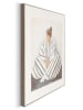 Orangewallz Gerahmter Kunstdruck "Striped Lady Sitting"