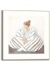 Orangewallz Gerahmter Kunstdruck "Striped Lady Sitting"