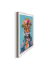 Orangewallz Ingelijste kunstdruk "Flower Tiger Blue"