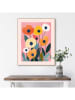 Orangewallz Druk artystyczny "Cheerful Flowers" w ramce