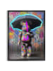 Orangewallz Ledkunstdruk "Umbrella Bear"