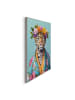 Orangewallz Gerahmter Kunstdruck "Bloomy Tiger Portrait"