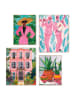 Orangewallz 4er-Set: Gerahmte Kunstdrucke