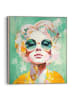 Orangewallz Druk artystyczny "Portrait Lady - Green Spring" na płótnie w ramce