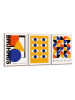 Orangewallz 3er-Set: Gerahmte Kunstdrucke "Bauhaus Originals"