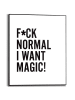 Orangewallz Druk artystyczny "Magic or Normal" w ramce