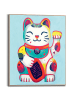 Orangewallz Ingelijste kunstdruk ''Lucky Cat''