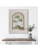 Orangewallz Druk artystyczny "Palm Tree Window w ramce