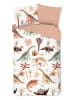 Good Morning Beddengoedset "Dino" abrikooskleurig/meerkleurig