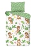 Good Morning Beddengoedset "Play" groen/wit