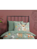 Good Morning Renforcé-Bettwäsche-Set ''Ville'' in Grün/ Hellbraun