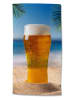 Good Morning Strandtuch "Beer" in Blau/ Hellbraun/ Beige