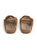 SABOKETS Skórzane klapki w kolorze brązowym