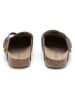 SABOKETS Leder-Clogs in Braun