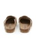 SABOKETS Leren clogs beige