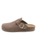 SABOKETS Leder-Clogs in Braun
