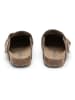 SABOKETS Leder-Clogs in Braun