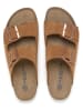 SABOKETS Leder-Pantoletten in Hellbraun