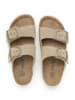 SABOKETS Skórzane klapki w kolorze beżowym