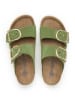 SABOKETS Leder-Pantoletten in Grün