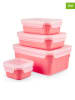 Emsa 4er-Set: Vorratsdosen "Clip & Close" in Koralle